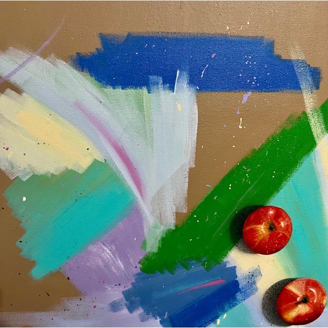 Red Pat Rosenstein, Large Trompe L'oeil Hyperrealism Painting Abstract Surrealist Photo Realist Art, 1987 For Sale - Image 8 of 13