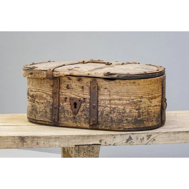 Metal Metal Bound Box, 1840s For Sale - Image 7 of 9