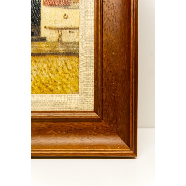 Framed Canvas Print of "The Little Street" by Johannes Vermeer For Sale - Image 4 of 5