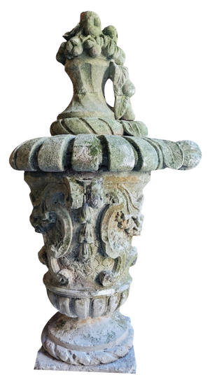 Large Early 20th Century Stone Garden Vase