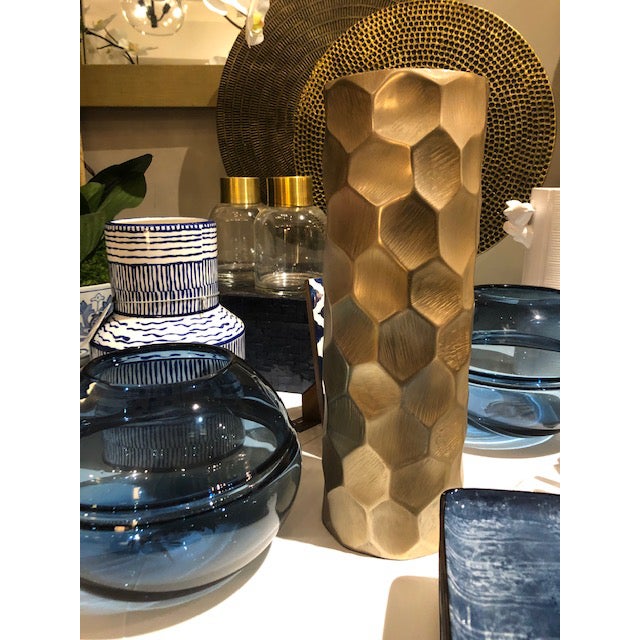 Brushed Gold Cylinder Vase Medium Chairish