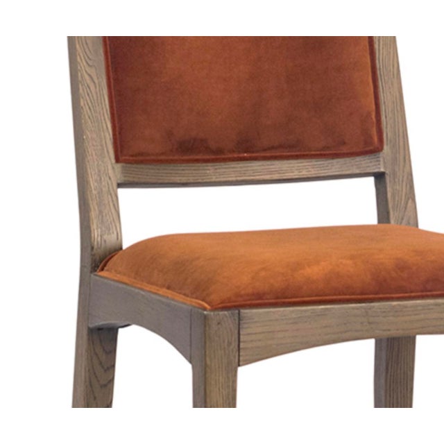 Burnt Orange Velvet Dining Chair Chairish