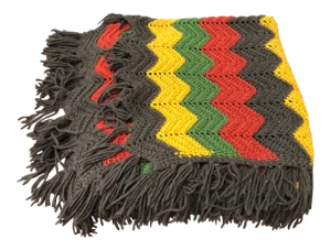 VIntage Hand Crafted Blanket Throw Colors