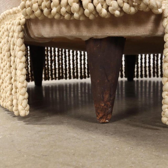 Set of Set of Vintage Armchairs in Foam and Velvet, 1950s For Sale - Image 5 of 10