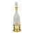 Vintage French Baccarat Style Bronze Swan & Cut Crystal Glass Liquor Decanter For Sale
