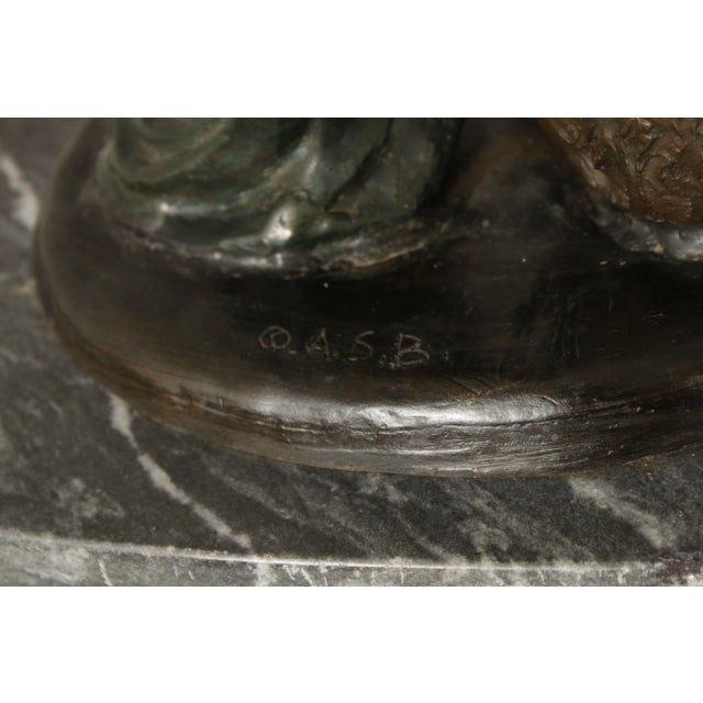 Mid 20th Century Art Deco Style 'The Walk' Bronze Sculpture After Demetre Chiparus For Sale - Image 9 of 13