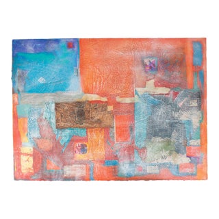 Mixed Media Painting and Collage by Anthony Louis Popcheff For Sale