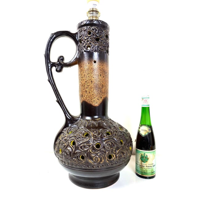 Mid-Century Fat Lava Ceramic Floor Lamp, Germany, 1970s For Sale - Image 8 of 13