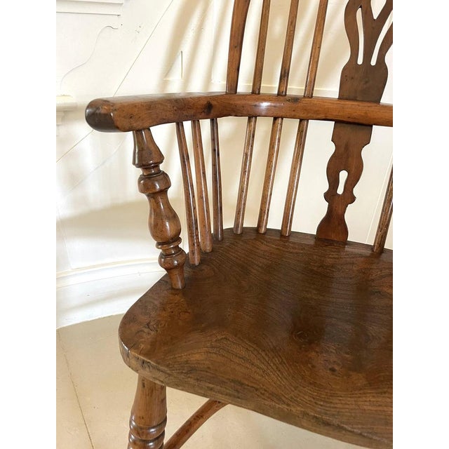 Wood George III Childs Yew Wood Windsor Chair, 1800s For Sale - Image 7 of 14