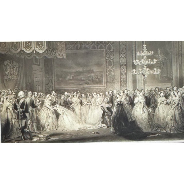 Mid 19th Century Rare Victorian Engraving of Queen Anne’s Drawing Room at St. James’s Palace, London, 1869 and Companion Frame of Attendance For Sale In Chicago - Image 6 of 12