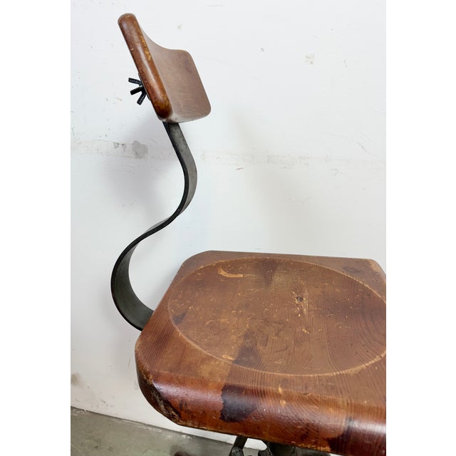 Industrial Factory Swivel Chair, 1950s For Sale - Image 13 of 18
