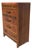 1930s Art Deco Waterfall Tallboy Dresser With Figured Wood For Sale