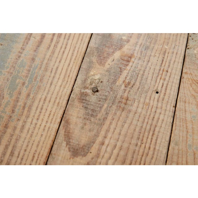 American Country White Painted Pine Farmhouse Dining Table For Sale - Image 9 of 13