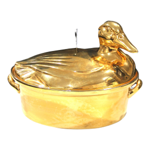 1940s Gump's San Francisco Hall Golden Glo Goose Covered Casserole