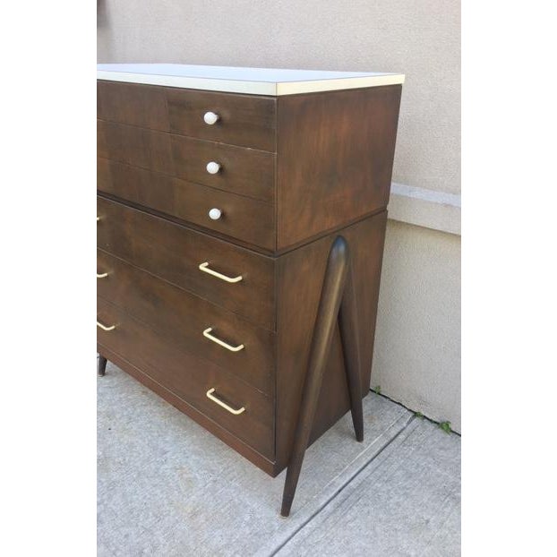 1950s Mid Century Modern Sieling Cedar Chest High Boy Dresser