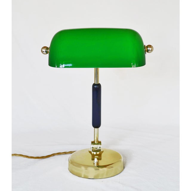 Brass and Glass Office Lamp, 1920s For Sale - Image 15 of 15