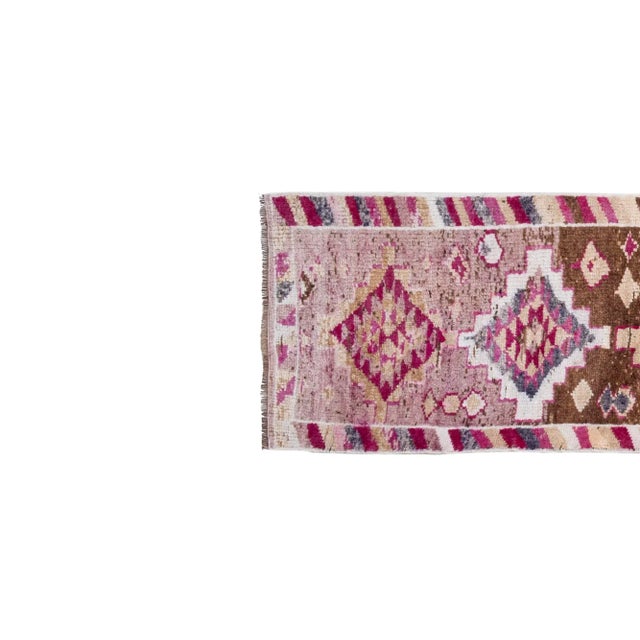 Mid-Century Modern Mid 20th Century Vintage Herki Runner 2'8" X 9'5" For Sale - Image 3 of 13