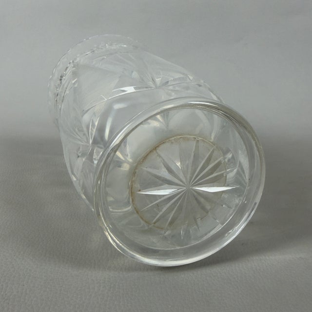 Vintage Bohemian Crystal Vase, 1960s For Sale - Image 6 of 11