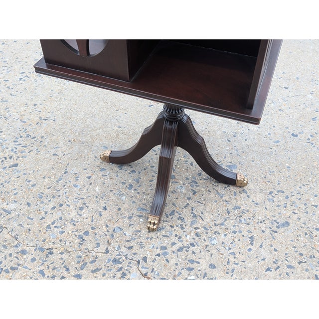 Antique Ferguson Brothers Mfg. Co. Rotating Parlor Chair Side Bookcase/Table For Sale In Washington DC - Image 6 of 13