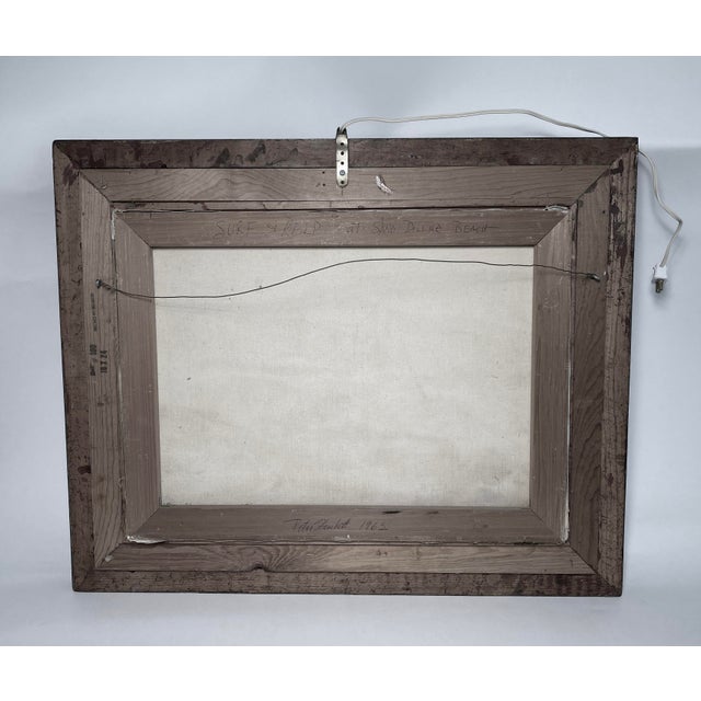 1960s 1963 Big Sur Seascape Oil Painting by Peter Hamlett For Sale - Image 5 of 7