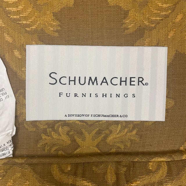 1980s Schumacher Furnishings Club Chair in Scalamandre Fabric For Sale - Image 9 of 9