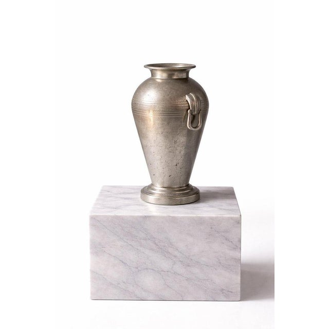 Art Deco Swedish Pewter Vase by Guldsmedsaktiebolaget GAB, 1938 For Sale - Image 6 of 9