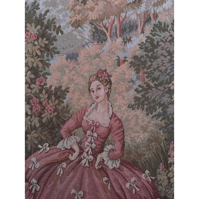 Vintage French Aubusson Style Jacquard Tapestry, 1980s For Sale - Image 18 of 18