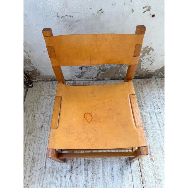 Elm and Leather Armchair from Maison Regain, 1960s For Sale - Image 14 of 18