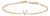 10K Yellow Gold Diamond Accent "V" Initial Charm and Link Bracelet For Sale