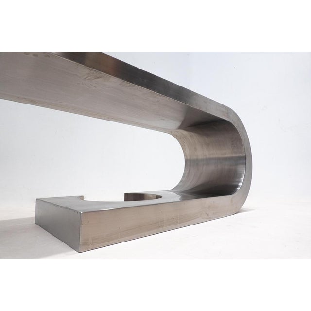 Mid-Century Modern Steel Diapason Desk attributed to Marzio Cecchi, 1968 For Sale - Image 9 of 10