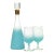 Aqua Blue Blendo Glass Carafe & Goblets by Anchor Hocking - Set of 3 For Sale