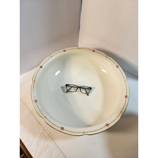 Yellow F. Winkle & Co. Hand Painted Antique Bowl and Pitcher For Sale - Image 8 of 9