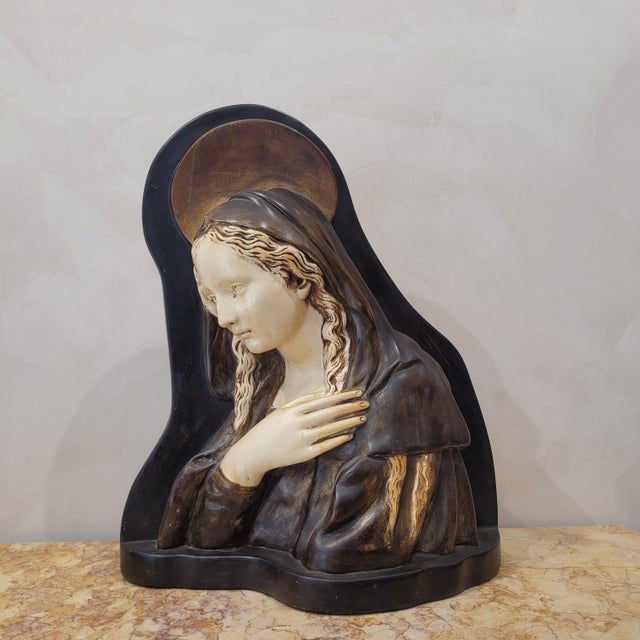 Spanish School, Virgin, 1920s, Plaster For Sale - Image 4 of 15
