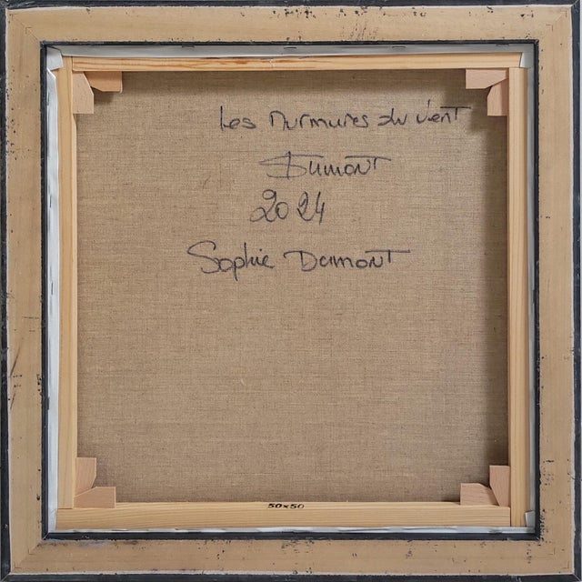 Paint Whispers of the Wind, Seascape, Seaside, Semi Abstract, Expressionism Framed by Sophie Dumont For Sale - Image 7 of 8