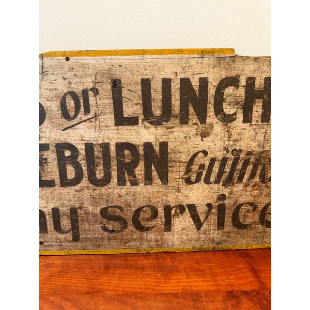 Antique Braeburn Hotel Guilford Maine Painted Wooden Roadside Advertising Sign, C. 1920-1935 For Sale In Boston - Image 6 of 18