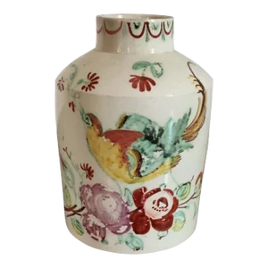 18th Century English Staffordshire Pearlware Tea Caddy