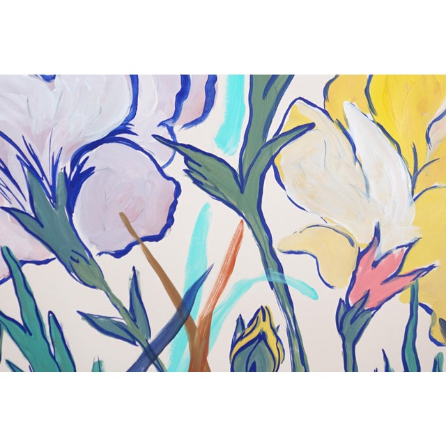 2026, Illustration Style, Lush Flowers Triptych, Wild Carnations, Acrylic Paint on Watercolor Paper by Romina Milano For Sale - Image 11 of 11