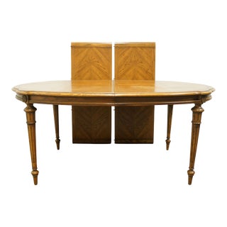 Century Furniture Italian Neoclassical Tuscan Style 119" Bookmatched Oval Dining Table 391-314 For Sale