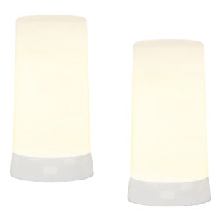 LEDWhite Flickering Light Designer Candle with Remote and Magnet (Set of 2) For Sale