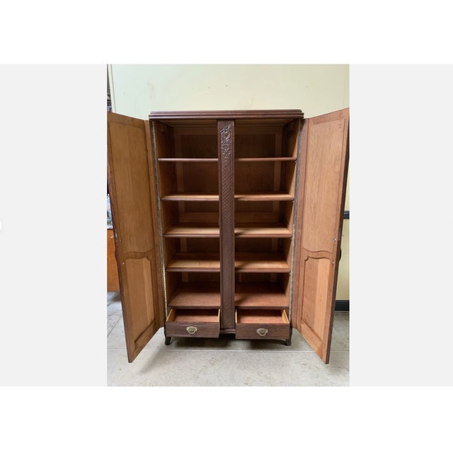 1930s Historicist Linen Cupboard, 1930s For Sale - Image 5 of 11