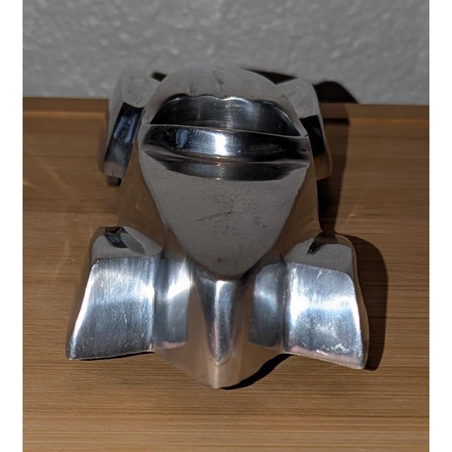 Mid-Century Modern Vintage Cast Aluminum Roadster Car Ashtray Candle Holder Mid-Century Art Deco "P" Mark For Sale - Image 3 of 13