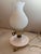 Vintage Hobnail Milk Glass 11" T Lamp Hurricane Electric Parlor Table Boudoir For Sale - Image 12 of 12