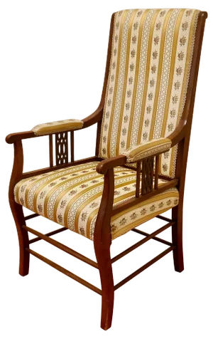 Regency High Back Upholstered Armchair, 1920s