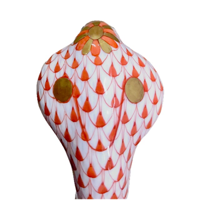 Vintage Herend Fishnet Porcelain Cobra Figurine For Sale In Atlanta - Image 6 of 8