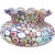 Fratelli Toso Murano Vintage Millefiori Flower Mosaic Rainbow Colors Italian Art Glass Ruffle Rim Vase For Sale - Image 9 of 9