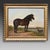 A large 19th-century oil painting depicting a Flemish horse, executed on canvas and retaining its period decorative...