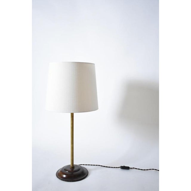 Viennese Brass and Wood Secession Lamp, 1910s For Sale - Image 3 of 6