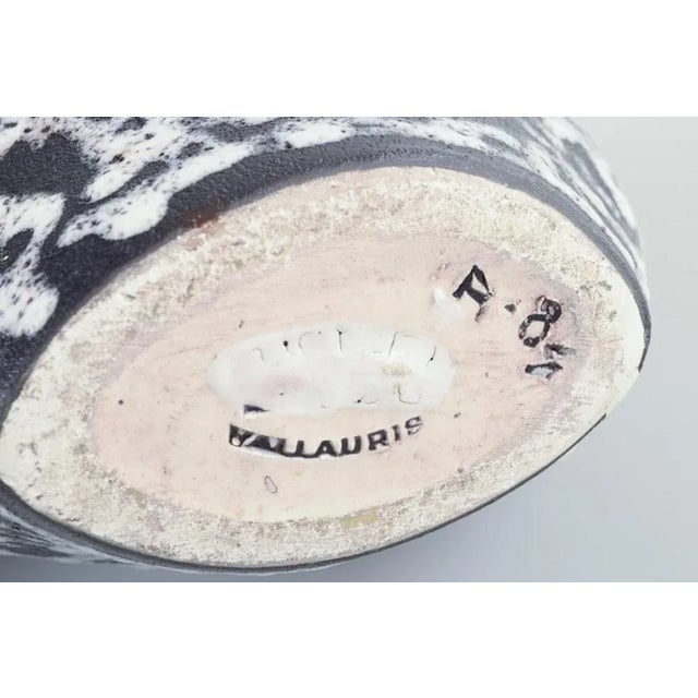 Ceramic Surrealist Ceramic Vase in Raku-Fired Glaze, Vallauris, France, 1960s For Sale - Image 7 of 8
