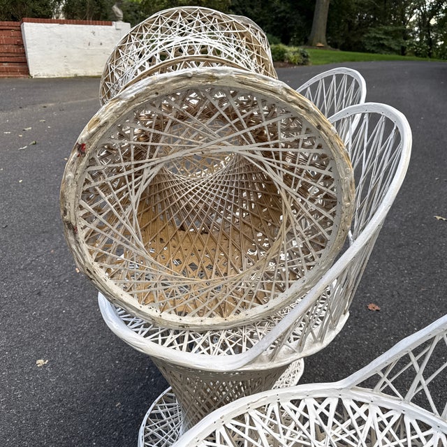 Set of Four Mid- Century Modern Spun Fiberglass Bar Stools Attributed to Russell Woodard For Sale - Image 9 of 9