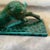 1930s Egisto Fantechi Art Deco Green Ceramic Italian Sculpture of a Fawn For Sale - Image 9 of 12
